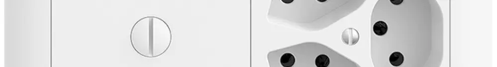 Combinaison ENC EDIZIOdue 1×2 blanc plein + 3×T13 