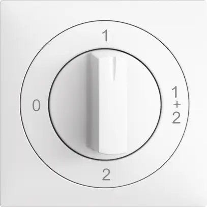 Interrupteur rotatif ENC EDIZIOdue 1/1P blanc, avec manette 