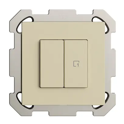 Station secondaire ENC 1K/2T pour interrupteur scène Edue Wiser vanille 