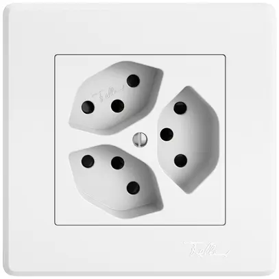 Presa INC EDIZIO.liv SNAPFIX® 3×T13 con shutter bi 