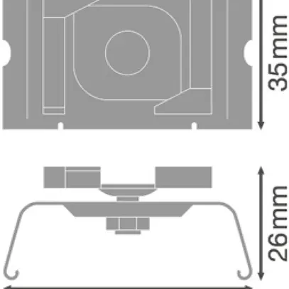 Kit de montage TRUSYS FLEX pour barre profiléee faux-plafond à grille acier 