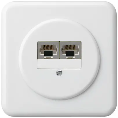 Scatola di raccordo INC basico 2×RJ45s separato bianco 
