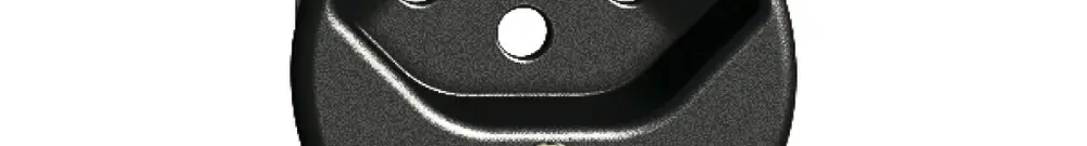 Frontscheibe FH 1×T13 schwarz Ø43mm mit Linse 
