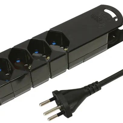 Presa multipla STEBA VARIABL 4×T13 senza interruttore 3m nero 
