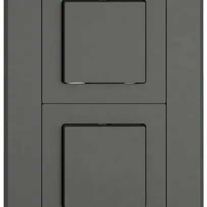 Combinazione INC EDIZIO.liv SNAPFIX® 2×1 156×96mm 2×schema 3/1L grigio scuro 