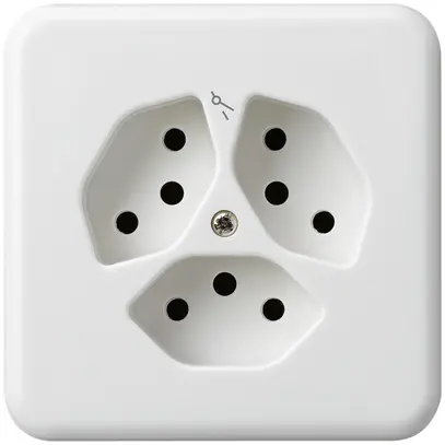 Presa INC basico 3×tipo 13/1 bianco con protezione bambini per BOMI 