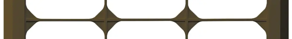 Cadre de recouvrement ENC kallysto.line 4×3 brun vertical 272×212mm 