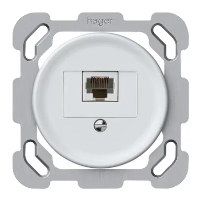 Scatola di raccordo INC origin RJ45 8(4) cat.6 diritto 77×77mm bianco 