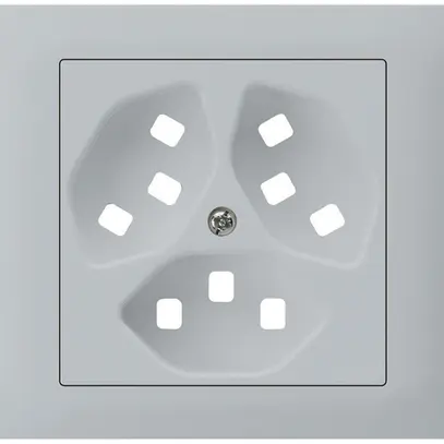 Kit frontale INS kallysto per presa INS G3 3×T23 telaio avvitabile grigio chiaro 
