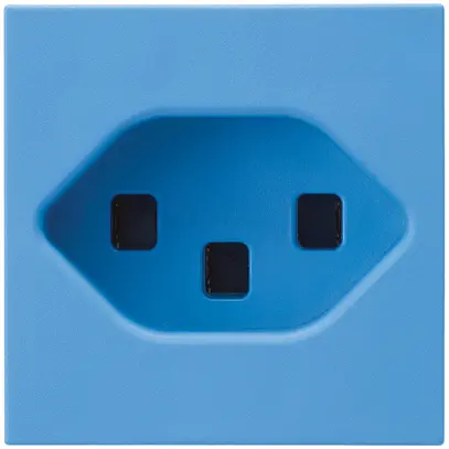 Presa INS Hager tipo 23 blu 45×45 con morsetti a innesto 