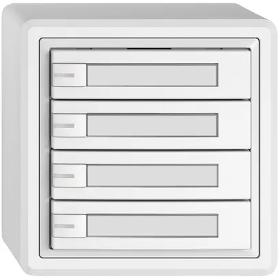 Poussoir KNX RGB AP EDIZIO.liv SNAPFIX® capteur temp.RGB-LED étiqu.4×com.1T bc 