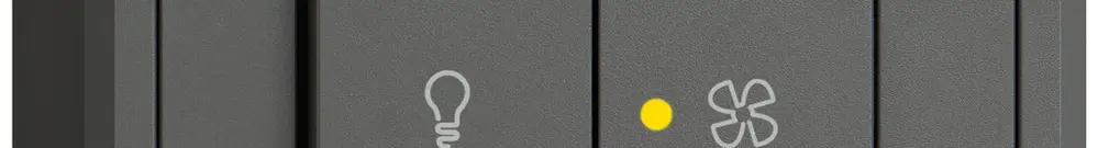 Interruttore a pulsante lum.AP EDIZIO.liv SNAPFIX® luce&venti 3/3/1L KS gi grs 