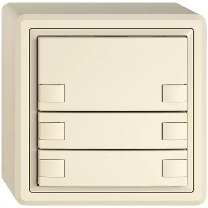 Pulsante KNX RGB AP EDIZIO.liv SNAPFIX® sensore temp.s.LED 6× com.1T cr 
