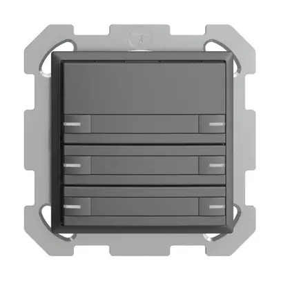 UP-KNX-Taster RGB EDUE, 250mW, m.RGB-LED, m.Papier., 6×Taste, 1×Tastenb., dgu 