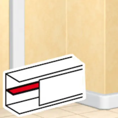 Parete divisoria Evolutive 65/80mm bianco 