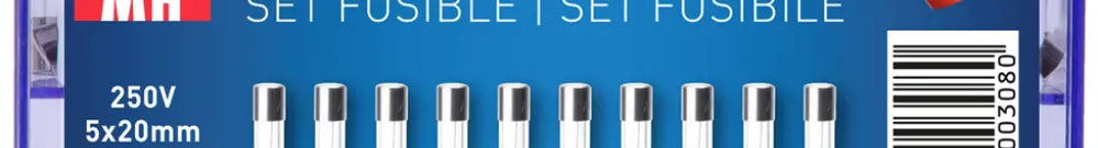 Assortimento di fusibili rapidi MH 10pzz.d. 0.315…10A 