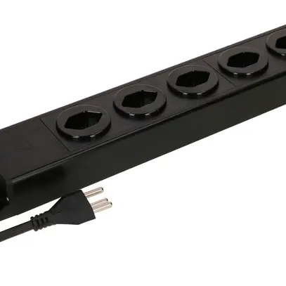 Prise multiple MH POWER LINE 16A 6×T23 1.5m noir-noir 2×aimant 