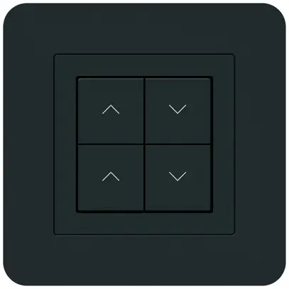 Pulsante per tapparelle KNX INC Hager BA kallysto.trend C quadruplo 94×94mm nero 