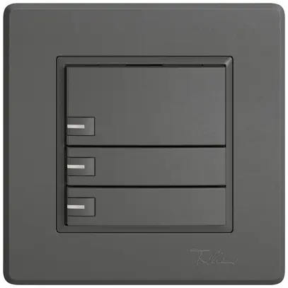 Poussoir universel ENC EDIZIO.liv UNI SNAPFIX® a.LED RGB 3× comm.1T grf 