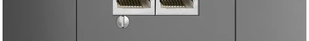 Scatola INS 2×RJ45/s 4P sep.grigio scuro EDIZIOdue R&M swissline 