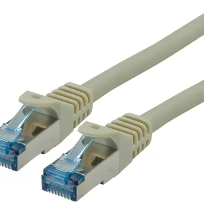 Patchkabel RJ45 ROLINE Kat.6A S/FTP AWG26 LSZH grau 5m 