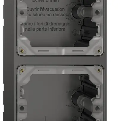 NAP-Kopfzeile Feller NEVO, 2×1, für N.CO-Apparate, schwarz 