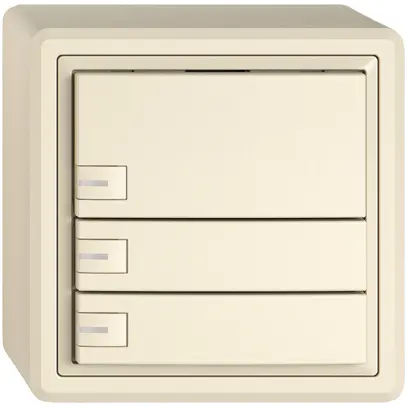 Poussoir KNX RGB AP EDIZIO.liv SNAPFIX® capteur temp.RGB-LED 3× comm.1T cr 