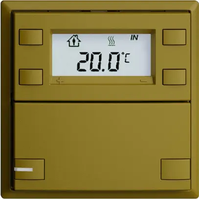 Pulsante RTH INC KNX 1×EDIZIOdue F olive, con LED RGB 