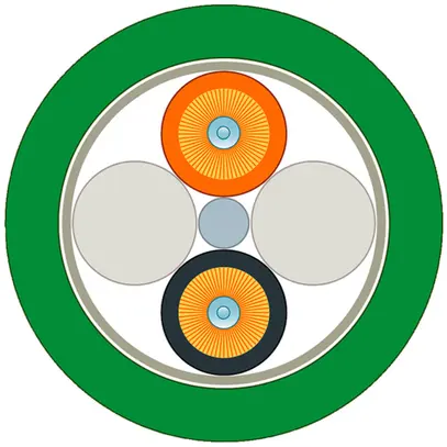 Cavo FO Siemens FC FO Standard 2×OM1 62.5/200/230µm PVC Eca verde 