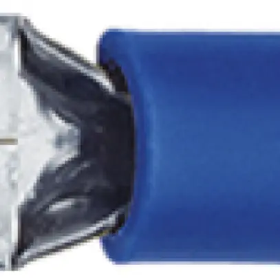Fiche plate Ferratec partiellement isolé PC 6.3×0.8mm 1.5…2.5mm² bleu 100pcs 