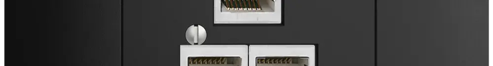 Boîte INC 3×RJ45/s 4P sép.no, EDIZIOdue R&M swissline 
