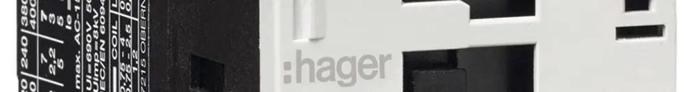 Hilfsschütz Hager 2 Schliesser+2 Öffner 4A bei AC-15 Spulenspannung 24VAC 