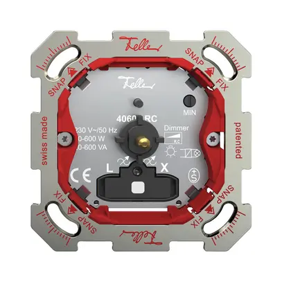 Variateur ENC Feller SNAPFIX® lum.bc coupure phase desc.20…600W/20…600VA 