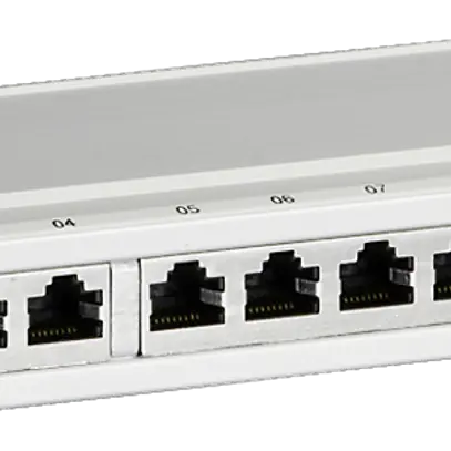 Patch box mini 12×RJ45 cat.6 STP, gris aluminium, blindé 