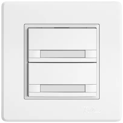 Pulsante KNX RGB INC EDIZIO.liv SNAPFIX® sensore temp.s.LED targ.2× com.2T bi 