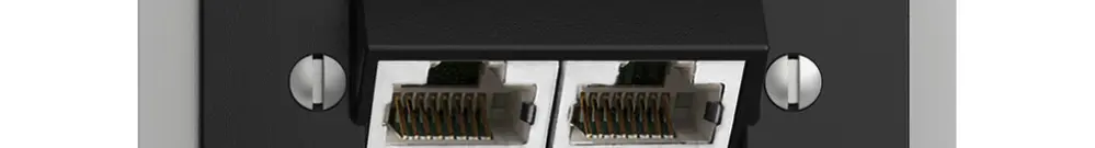 EB-Dose 2×RJ45/s 4P getr. EDIZIOdue schwarz ITplus 
