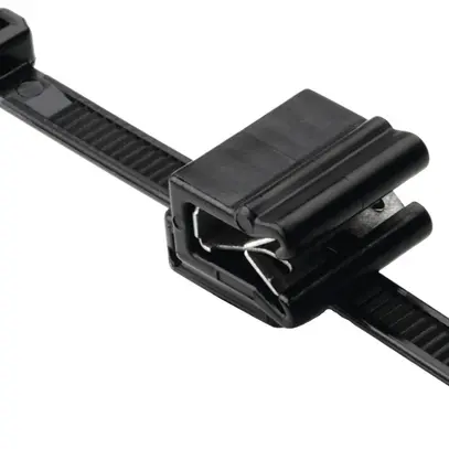 Clip d'arrêt avec collier EdgeClip T50ROSEC5A, latérale parallèle 1…3mm PA66HS 