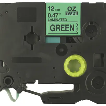 Cassetta nastro compatibile con OZE-731, 12mm×8m, verde/nero 