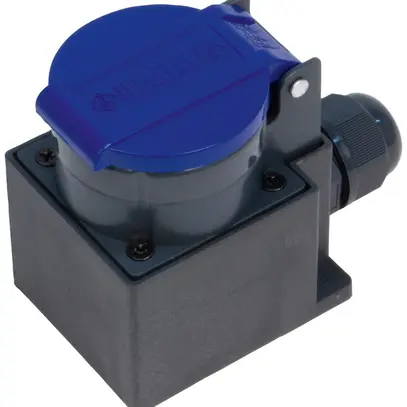 Presa AP Steffen 1×T23 1P 16A 250V IP55 coperchio blu, nero 