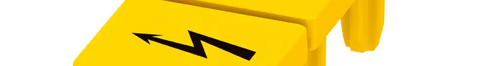 Étiquette d'avertissement PX WS PT 6 flèche 8.2mm jaune/noir 