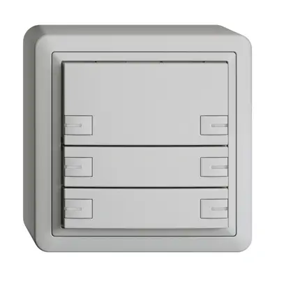 Poussoir KNX RGB AP EDUE, 250mW, a.LED RGB, 6×poussoir, comm.1×touche, grc 