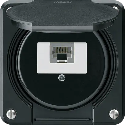 Scatola di raccordo INC robusto IP55 nero 1×RJ45/s per combinazione 