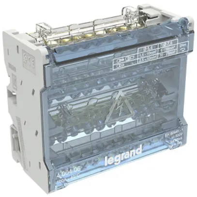 Morsettiera Legrand, 4 poli, 100A, 10 morsetti 