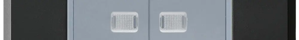 Contatto pulsante INC robusto IP55 2×1P nero 2×illuminato per combinazione 