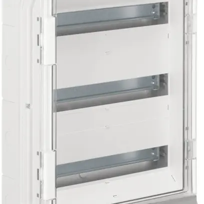 Distributore AP Hager vector 3-file 18UM IP65 418×602×151mm con entrata 