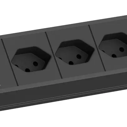 Steckdosenleiste BACHMANN 4×T13 2m schwarz 