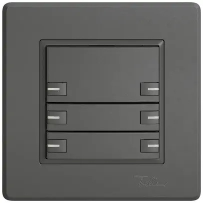 Pulsante KNX RGB INC EDIZIO.liv SNAPFIX® sensore temp.RGB-LED 6× com.1T grs 