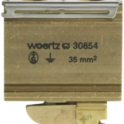 Morsetto di terra componibile Woertz 16…70mm² raccordo a vite 2×1 guida G 
