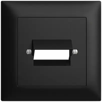 Kit frontale EDIZIOdue nero 88×88mm 2×RJ45 