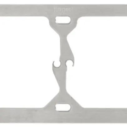 Plaque de fixation Hager grd.1×4 horiz. 